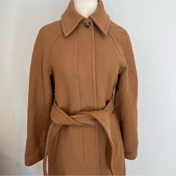 Mango MNG woolen coat with belt bloggers influencer favorite - Picture 9 of 16